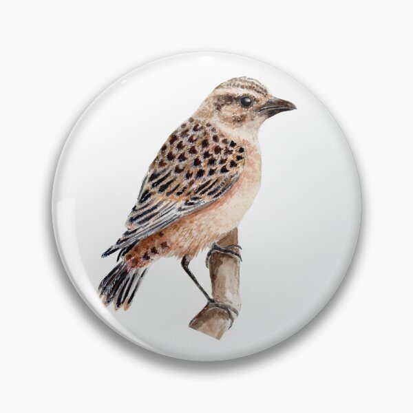 Item preview, European stonechat bird designed and sold by aticaart.