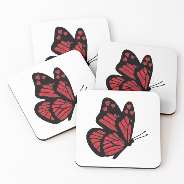 Artikelvorschau, Roter Schmetterling Sticker entworfen und verkauft von ava-olivia.