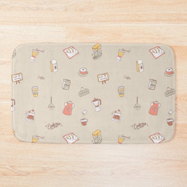 Item preview, Coffee Elements Pattern designed and sold by Ing.Doodle.