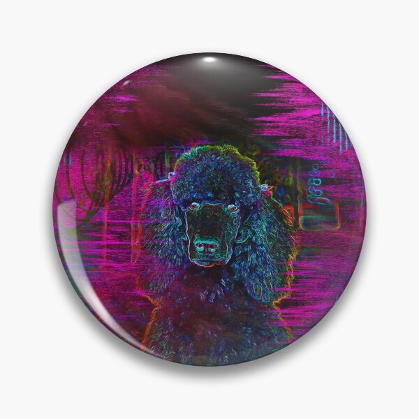 Item preview, Standard Poodle Glowing Neon Colorful Art designed and sold by McGee-Artistry.
