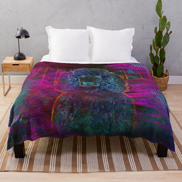 Item preview, Standard Poodle Glowing Neon Colorful Art designed and sold by McGee-Artistry.