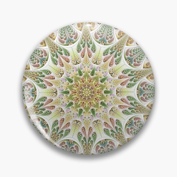 Item preview, Green Yellow Psychedelic Fractal Mandala designed and sold by dreamprint.