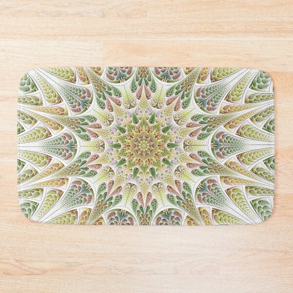 Item preview, Green Yellow Psychedelic Fractal Mandala designed and sold by dreamprint.