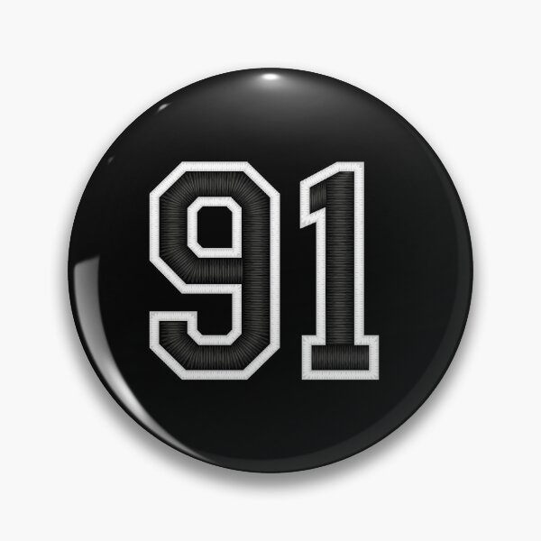 Item preview, 91 Black Jersey Sports Number ninety-one Football 91 designed and sold by elhefe.