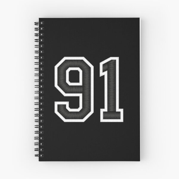 Item preview, 91 Black Jersey Sports Number ninety-one Football 91 designed and sold by elhefe.