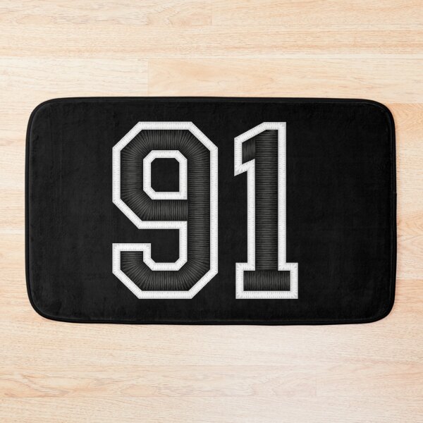 Item preview, 91 Black Jersey Sports Number ninety-one Football 91 designed and sold by elhefe.