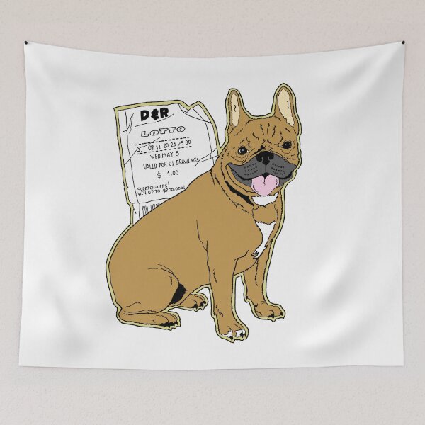 Item preview, WE ALMOST ALWAYS ALMOST WIN THE LOTTO FRENCH BULL DOG T-SHIRT designed and sold by wacko41.