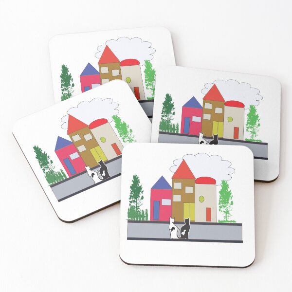 Item preview, Black and White Cats Street View designed and sold by alayal57.