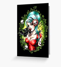 Black Lilly Greeting Card