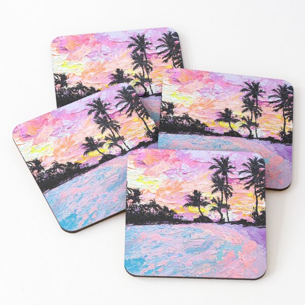 Item preview, Neon tropical island designed and sold by fujinoart.