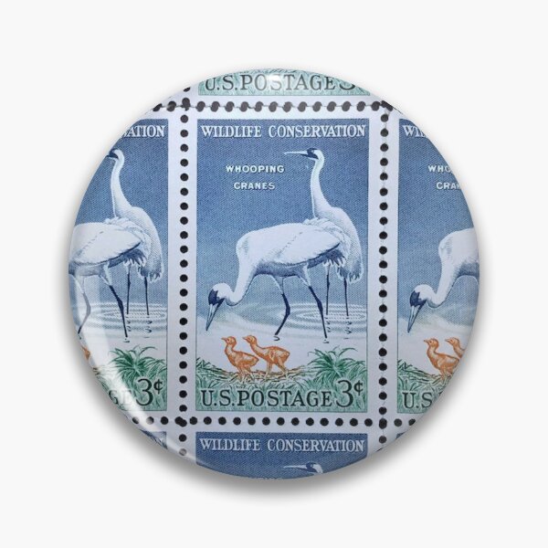 Item preview, Whooping Crane, Wildlife Conservation 1957 Vintage Postage Stamp designed and sold by Factory57.