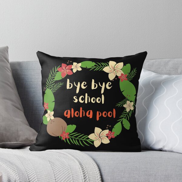 Aperçu de l'œuvre Bye Bye School Aloha Pool - Texte et graphique Hawaii créée et vendue par TesSpace.