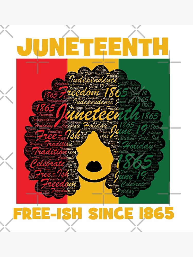 Juneteenth Free Ish Since 1865 Afro Black Women Messy Bun Pillow | Mazezy