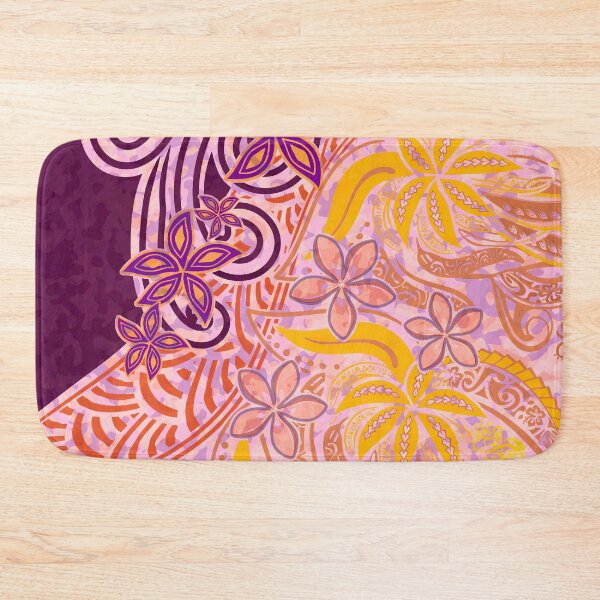 Item preview, Hawaiian - Polynesian -Gold And Violet Tropical Camo designed and sold by sunnthreads.