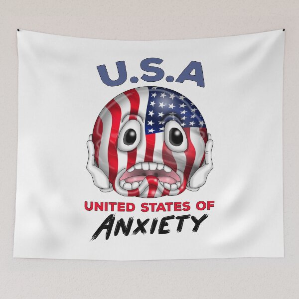Item preview, United States Of Anxiety Funny American US Patriotic designed and sold by Status71.