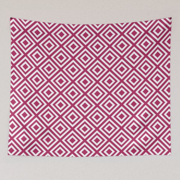 Item preview, Mulberry plain background and white art deco pattern designed and sold by Brontorino.