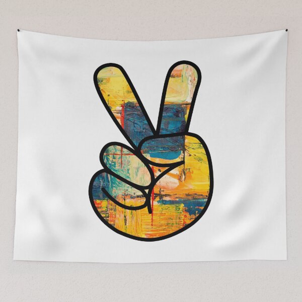 Item preview, Peace Sign Hand Painting designed and sold by BuzzySpaceBee.