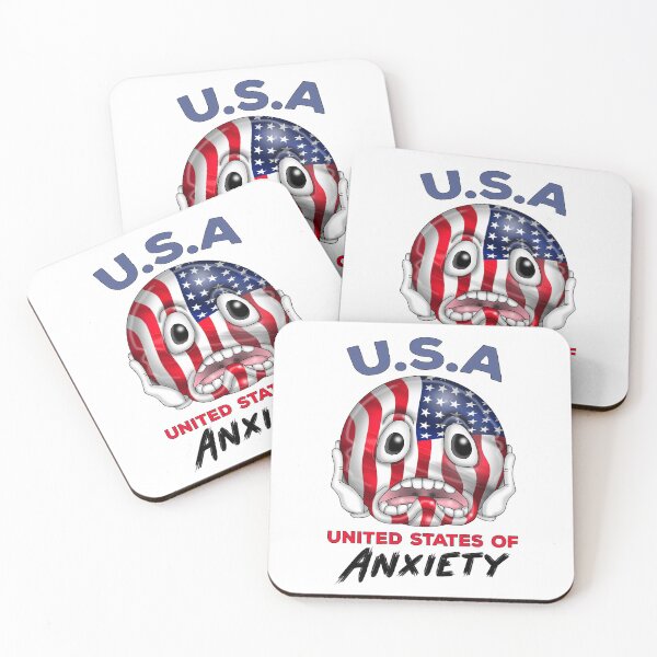 Item preview, United States Of Anxiety Funny American US Patriotic designed and sold by Status71.