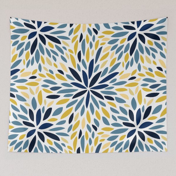 Item preview, Floral Petal, Blue and Yellow designed and sold by meggydesigns.