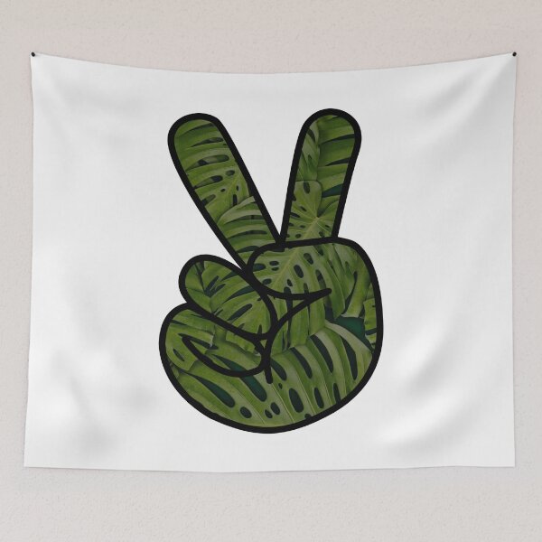 Item preview, Monstera Peace Sign Hand  designed and sold by BuzzySpaceBee.