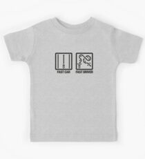 Fast Car - Fast Driver (2) Kids Tee