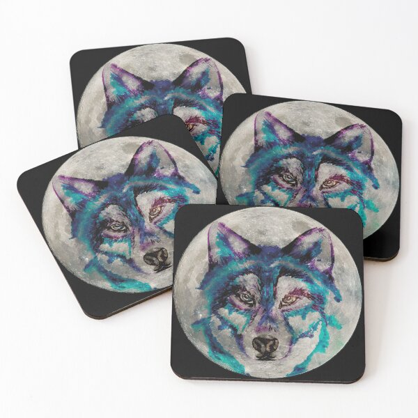 Item preview, Wolf Wolves Animal Animal Moon Moon Night Art designed and sold by BullDesignsShop.