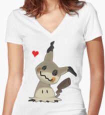 Mimikyu Women's Fitted V-Neck T-Shirt