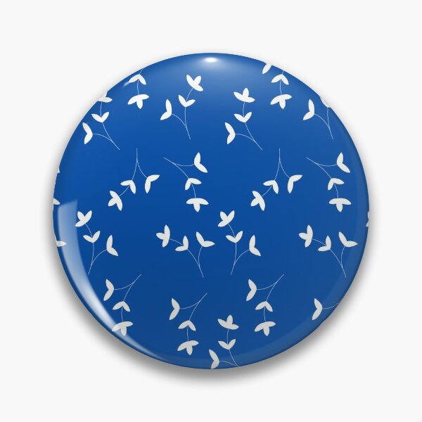 Item preview, Little Flowers Cobalt Blue and White Pattern designed and sold by CiaraPrints.