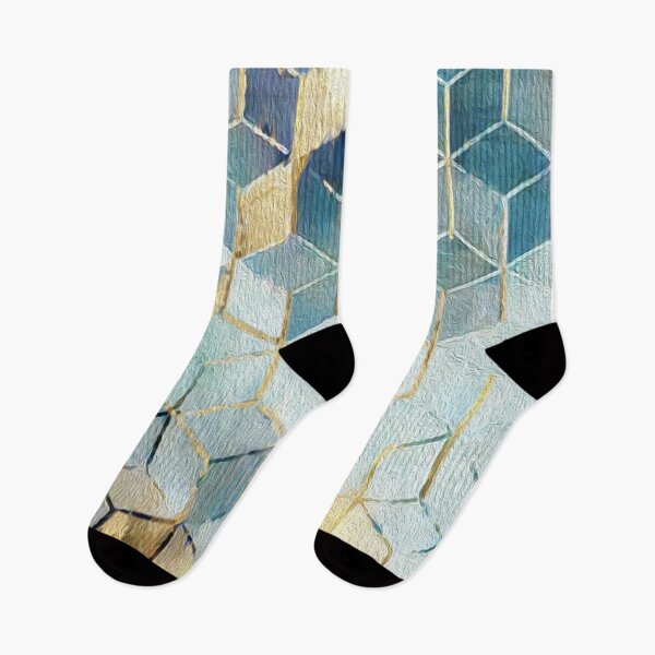 Item preview,  Liquid Gold between Cubes - Geometric Art designed and sold by Hidden  Style Store.