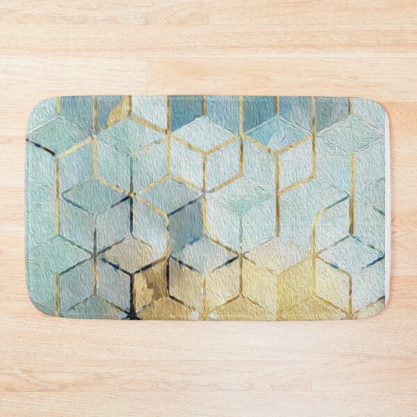 Item preview,  Liquid Gold between Cubes - Geometric Art designed and sold by Hidden  Style Store.