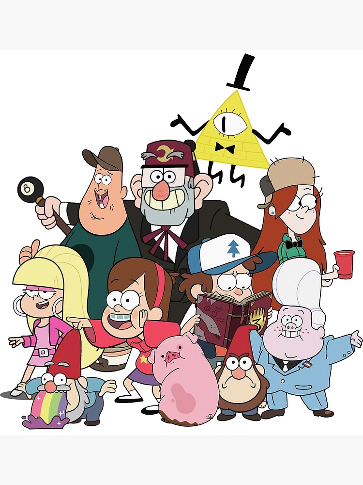 gravity falls, Mabel and Dipper, Wendy, soos, Stan Pines, Bill Cipher  Poster for Sale by alyaST14