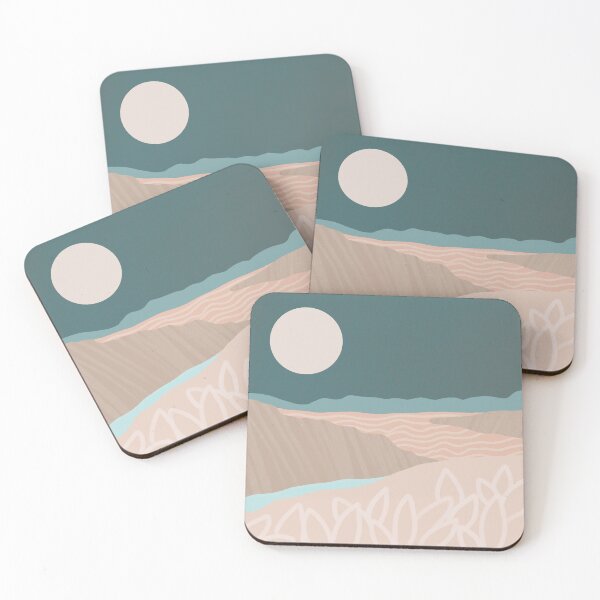 Item preview, Pink and Blue Landscape Wall Art  designed and sold by Lovely-Lemons.
