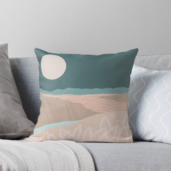 Item preview, Pink and Blue Landscape Wall Art  designed and sold by Lovely-Lemons.