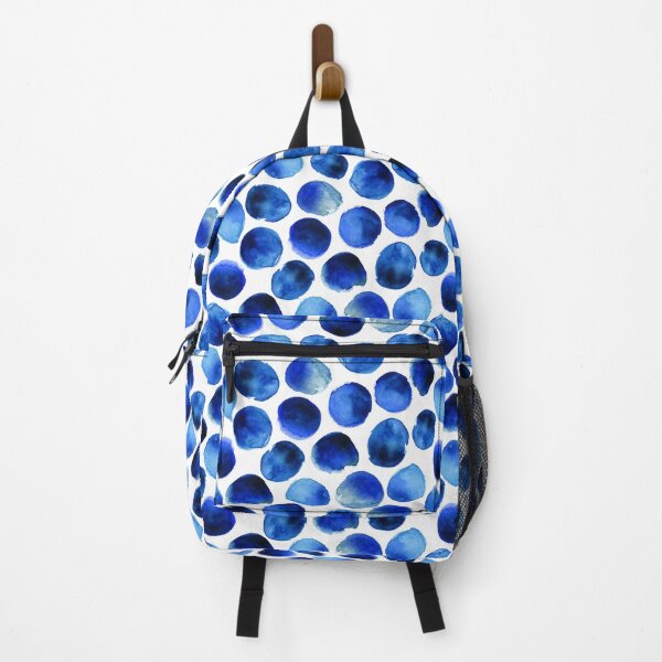 Item preview, Watercolor blue indigo polka dot .Blue circles designed and sold by smotrivnebo.