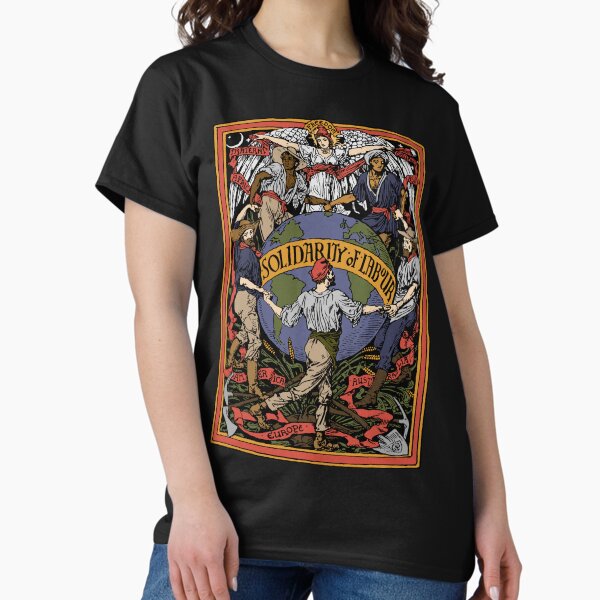 Aperçu de l'œuvre Solidarité du travail en couleur - Walter Crane, socialiste, propagande, gauchiste, communiste créée et vendue par SpaceDogLaika.