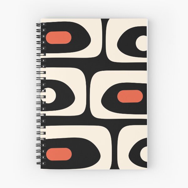Item preview, Mid Century Modern Piquet Abstract Pattern Black, Orange, and Almond Cream designed and sold by kierkegaard.