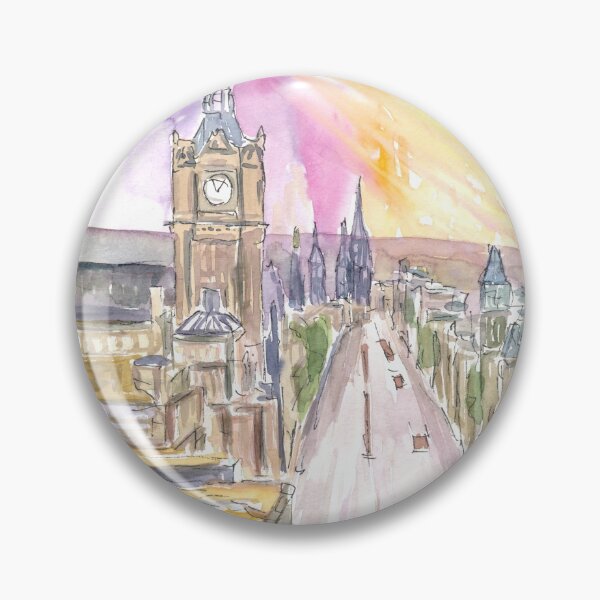 Artikelvorschau, Edinburgh Princess Street bei Sonnenuntergang entworfen und verkauft von artshop77.