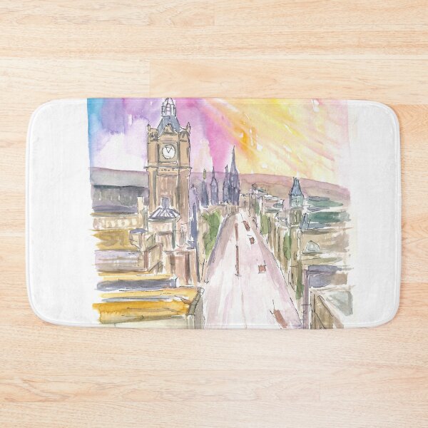 Artikelvorschau, Edinburgh Princess Street bei Sonnenuntergang entworfen und verkauft von artshop77.