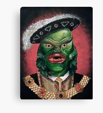 Renaissance Victorian Portrait - Creature from the Black Lagoon Canvas Print