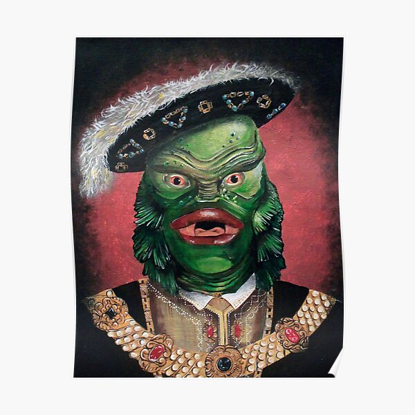 Renaissance Victorian Portrait - Creature from the Black Lagoon Poster