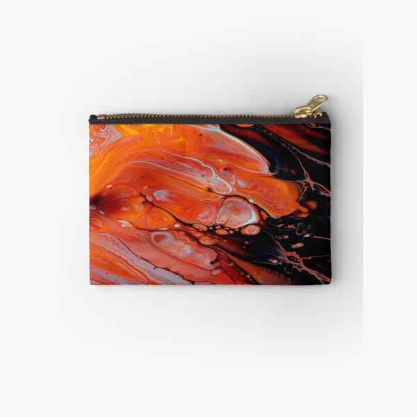 Item preview, Black Orange White Galaxy Marble Abstract Act designed and sold by BEyourself be.