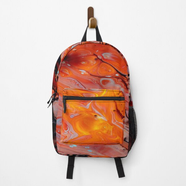 Item preview, Black Orange White Galaxy Marble Abstract Act designed and sold by BEyourself be.