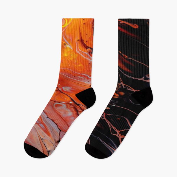 Item preview, Black Orange White Galaxy Marble Abstract Act designed and sold by BEyourself be.