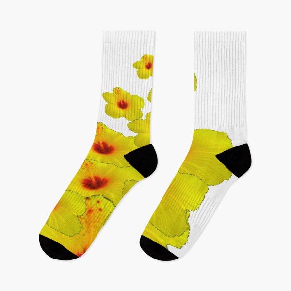 Item preview,  ABSTRACT TROPICAL YELLOW HIBISCUS FLOWERS PATTERN designed and sold by sharlesart.