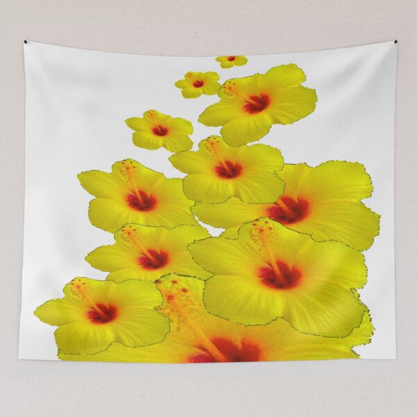 Item preview,  ABSTRACT TROPICAL YELLOW HIBISCUS FLOWERS PATTERN designed and sold by sharlesart.