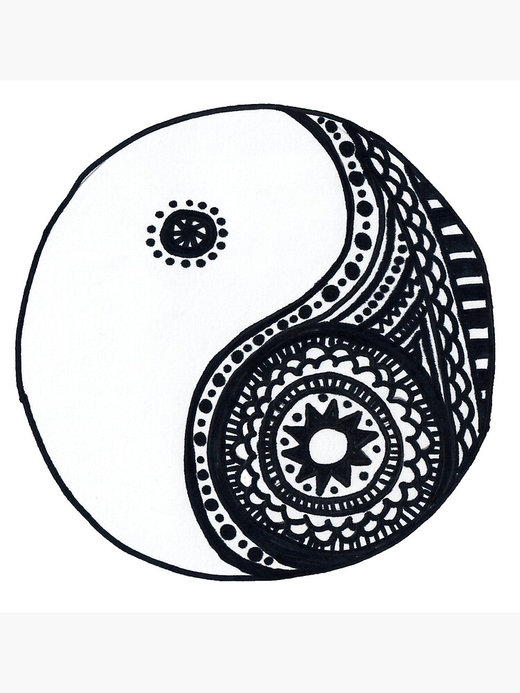"YinYang Doodle" Canvas Print by ColetteB Redbubble