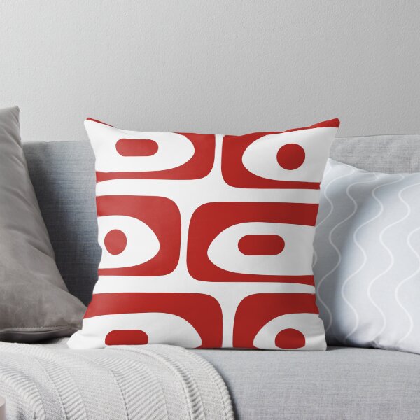 Item preview, Mid Century Modern Piquet Abstract Pattern in Red and White designed and sold by kierkegaard.