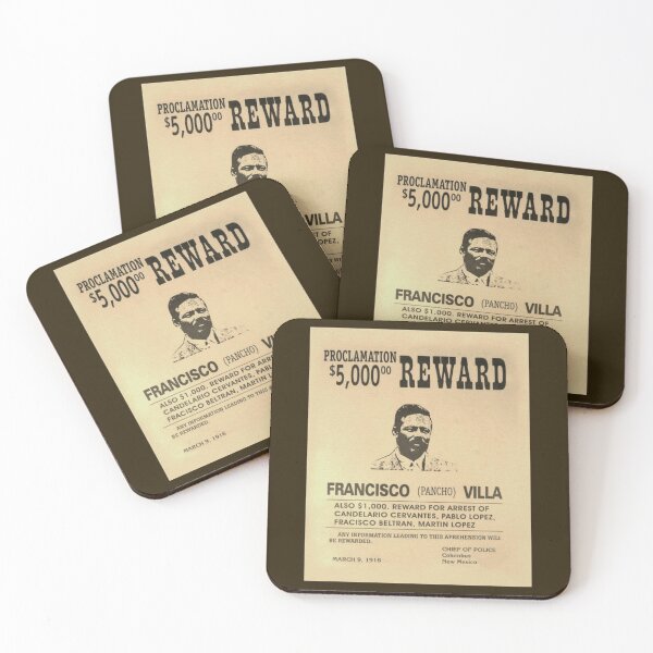 Item preview, Póster Pancho Villa Wanted designed and sold by Lawrence Baird.