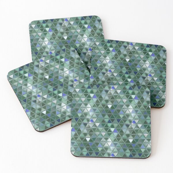 Item preview, Mosaico infinito del triángulo del océano azul verde designed and sold by BoundedChaos.