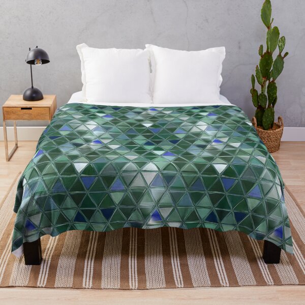 Item preview, Mosaico infinito del triángulo del océano azul verde designed and sold by BoundedChaos.